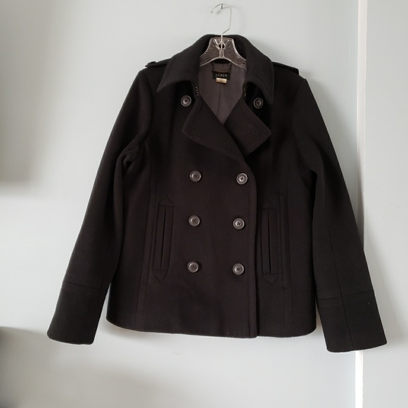 🖤 J. Crew classic black wool pea coat 🖤 - Picture 4 of 7